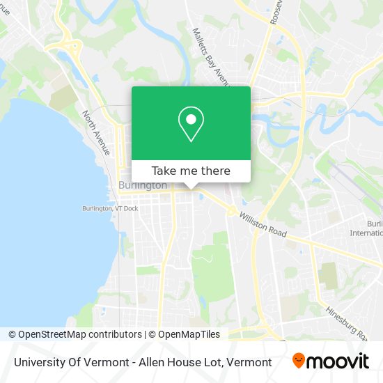 University Of Vermont - Allen House Lot map