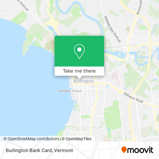 Burlington Bank Card map