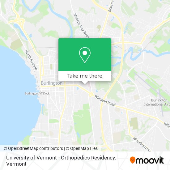 University of Vermont - Orthopedics Residency map