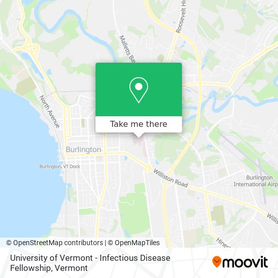 Mapa de University of Vermont - Infectious Disease Fellowship