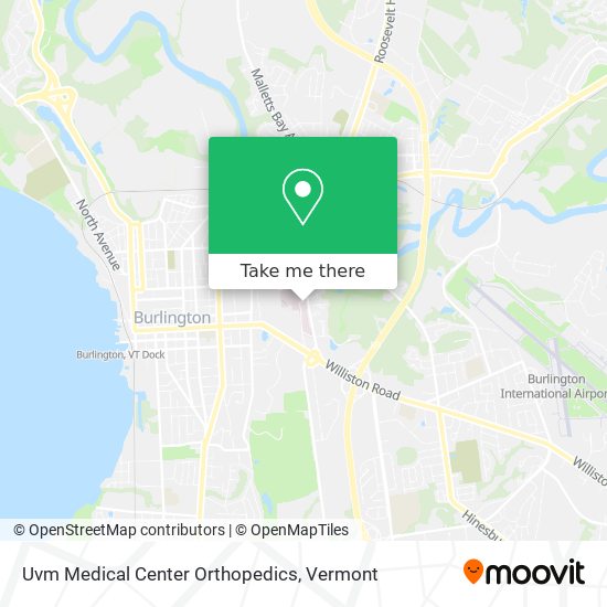 Mapa de Uvm Medical Center Orthopedics