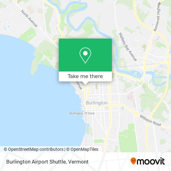 Mapa de Burlington Airport Shuttle