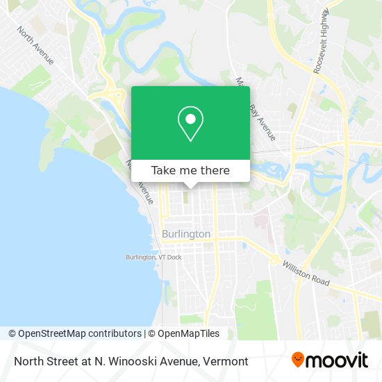 Mapa de North Street at N. Winooski Avenue