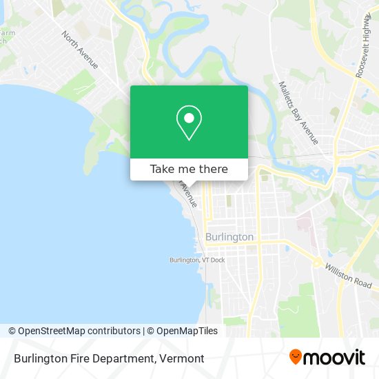 Mapa de Burlington Fire Department