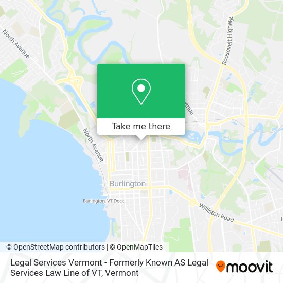 Mapa de Legal Services Vermont - Formerly Known AS Legal Services Law Line of VT