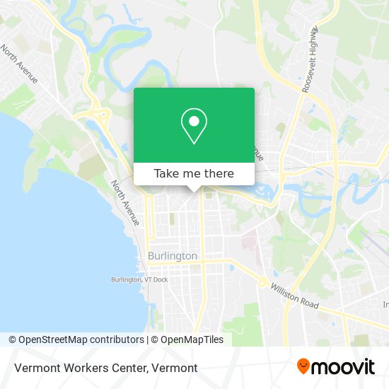 Vermont Workers Center map