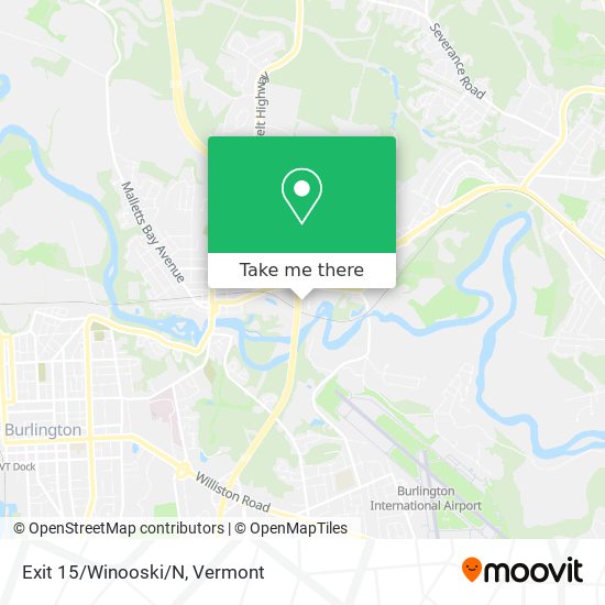 Mapa de Exit 15/Winooski/N