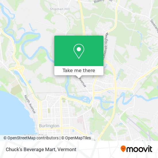 Chuck's Beverage Mart map