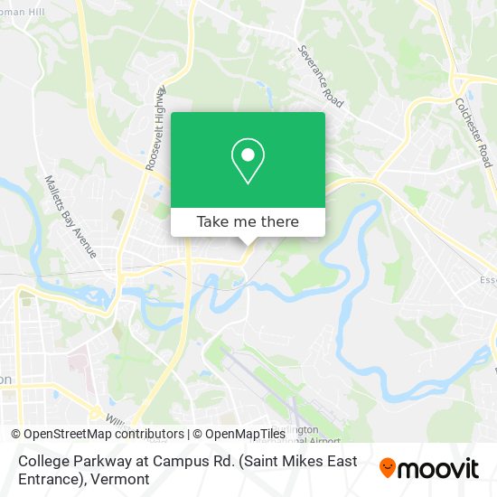 College Parkway at Campus Rd. (Saint Mikes East Entrance) map
