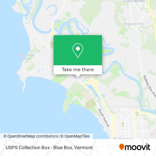 USPS Collection Box - Blue Box map