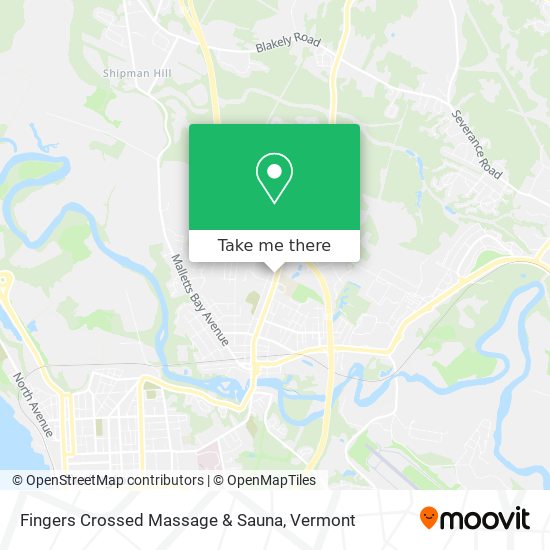 Fingers Crossed Massage & Sauna map