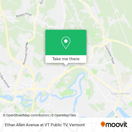 Ethan Allen Avenue at VT Public TV map