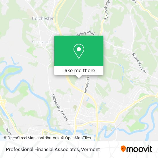 Professional Financial Associates map
