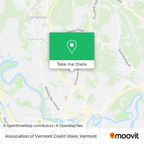 Mapa de Association of Vermont Credit Union