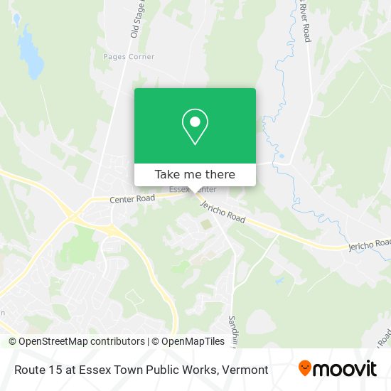 Route 15 at Essex Town Public Works map