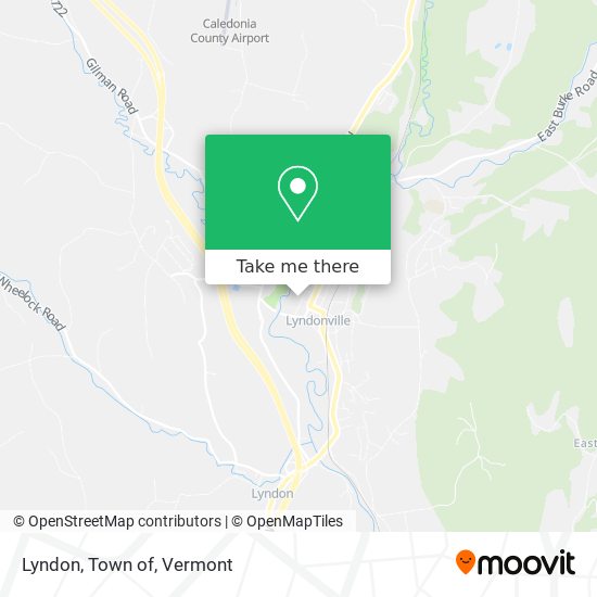 Lyndon, Town of map