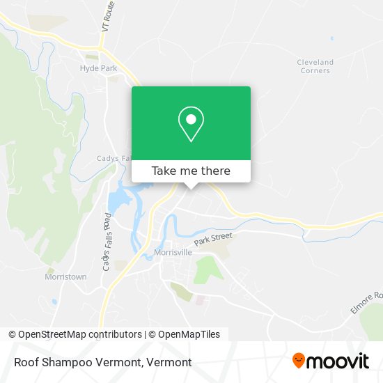 Roof Shampoo Vermont map