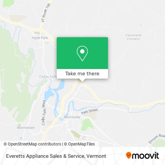 Everetts Appliance Sales & Service map