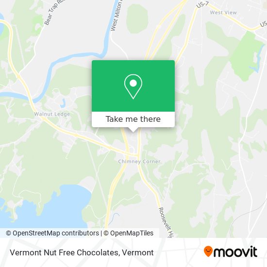 Mapa de Vermont Nut Free Chocolates