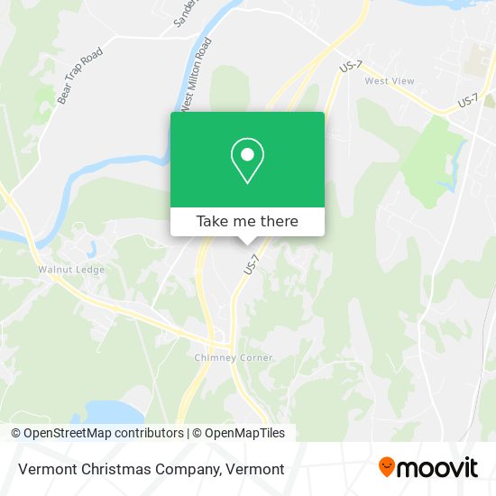 Vermont Christmas Company map
