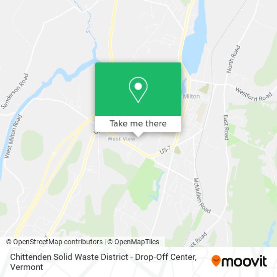 Mapa de Chittenden Solid Waste District - Drop-Off Center
