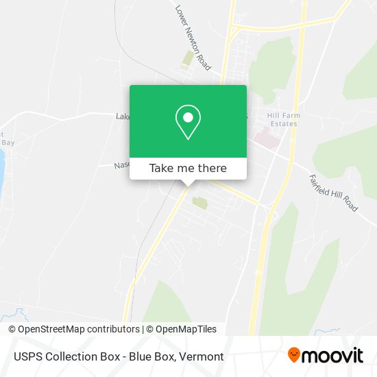 Mapa de USPS Collection Box - Blue Box