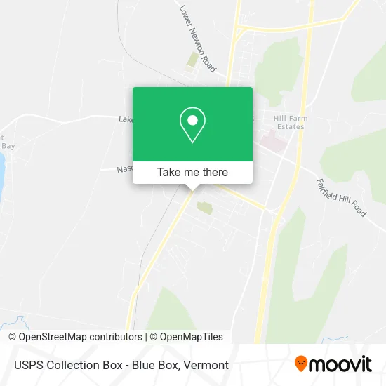 Mapa de USPS Collection Box - Blue Box