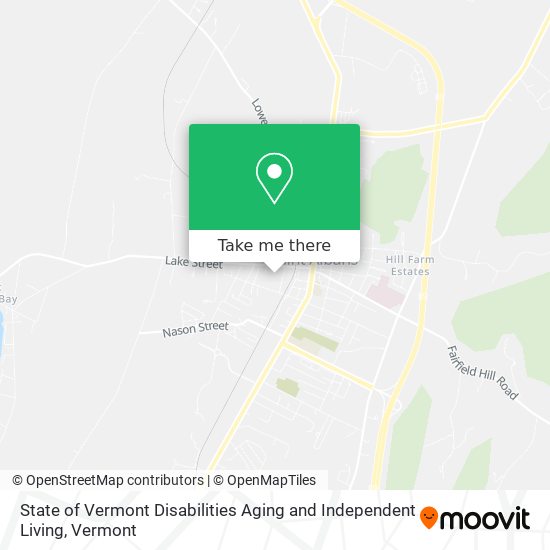 State of Vermont Disabilities Aging and Independent Living map