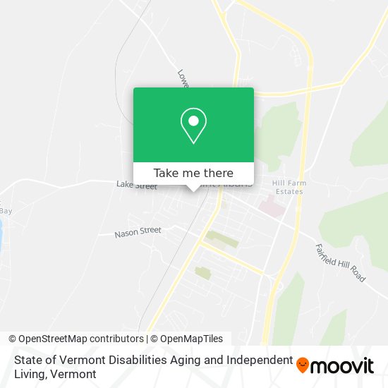 Mapa de State of Vermont Disabilities Aging and Independent Living