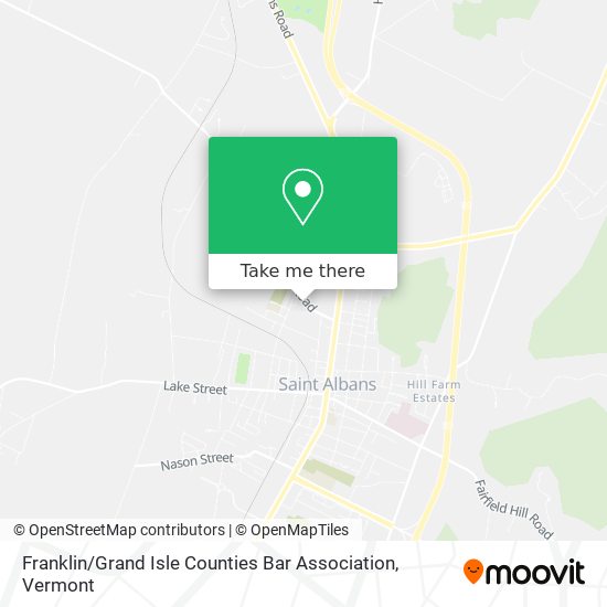 Franklin / Grand Isle Counties Bar Association map