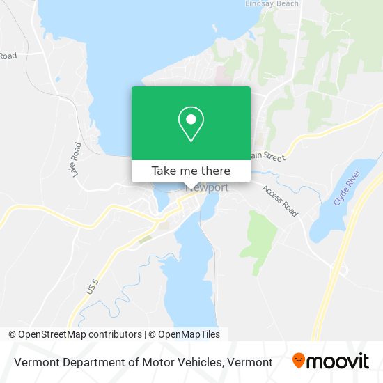 Mapa de Vermont Department of Motor Vehicles