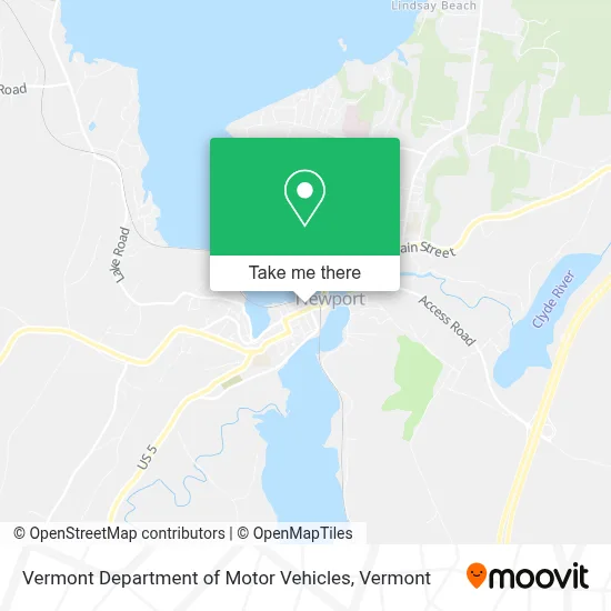 Vermont Department of Motor Vehicles map