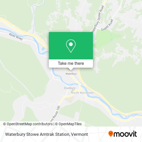 Mapa de Waterbury Stowe Amtrak Station