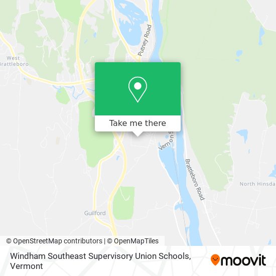 Windham Southeast Supervisory Union Schools map