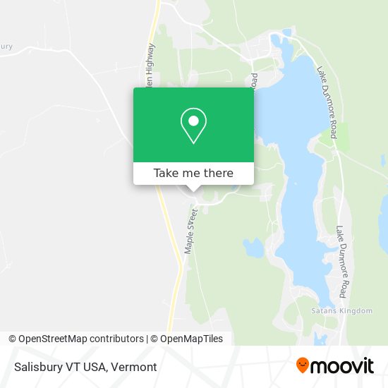 Salisbury VT USA map