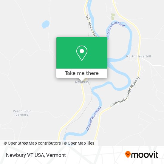 Newbury VT USA map