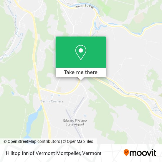 Hilltop Inn of Vermont Montpelier map