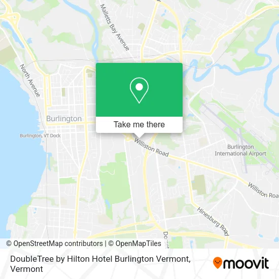 Mapa de DoubleTree by Hilton Hotel Burlington Vermont