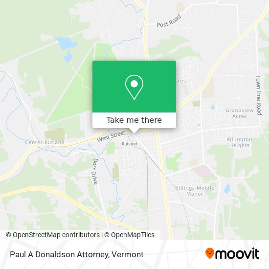 Paul A Donaldson Attorney map