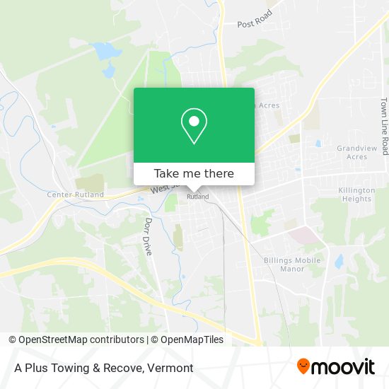 A Plus Towing & Recove map