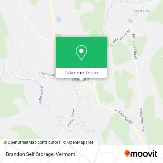 Brandon Self Storage map