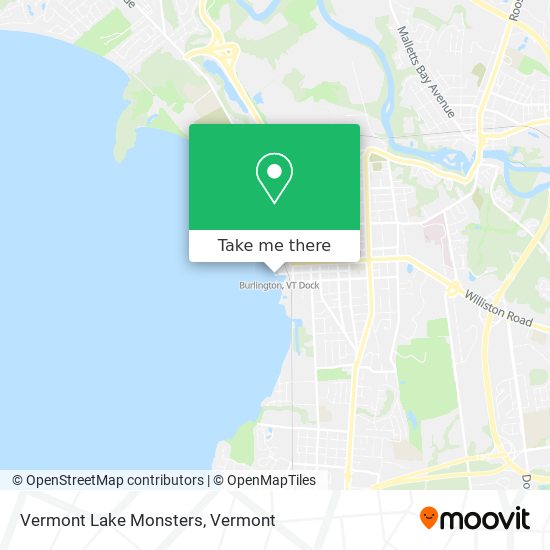 Mapa de Vermont Lake Monsters