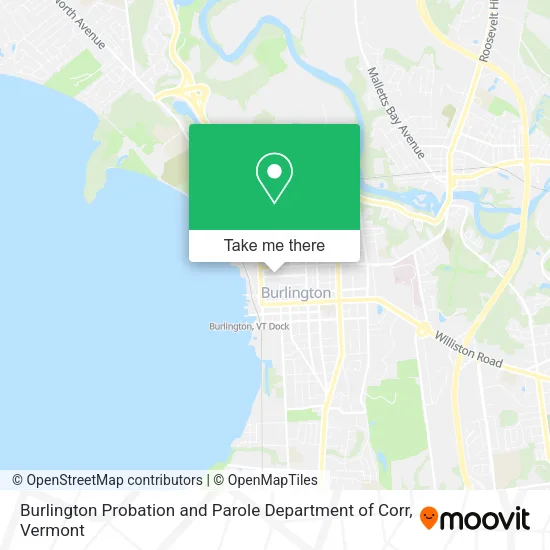 Burlington Probation and Parole Department of Corr map