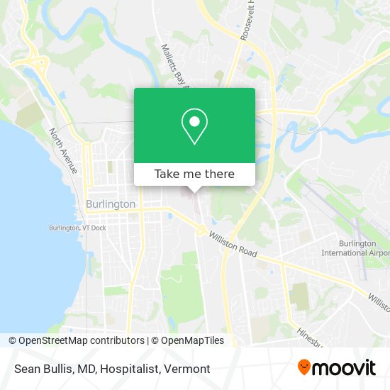 Sean Bullis, MD, Hospitalist map