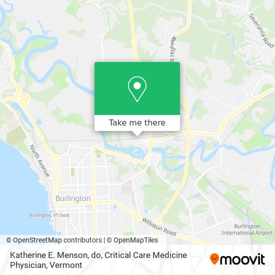 Mapa de Katherine E. Menson, do, Critical Care Medicine Physician