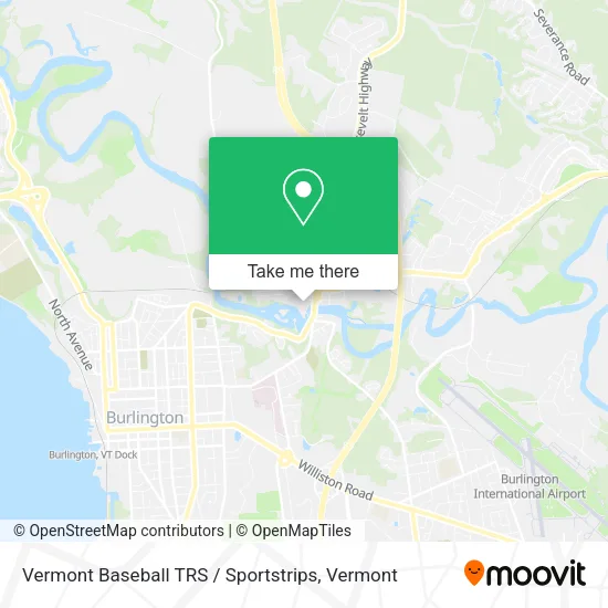 Mapa de Vermont Baseball TRS / Sportstrips