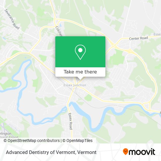 Advanced Dentistry of Vermont map