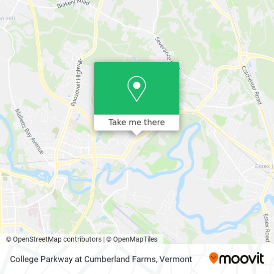Mapa de College Parkway at Cumberland Farms