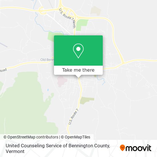 Mapa de United Counseling Service of Bennington County