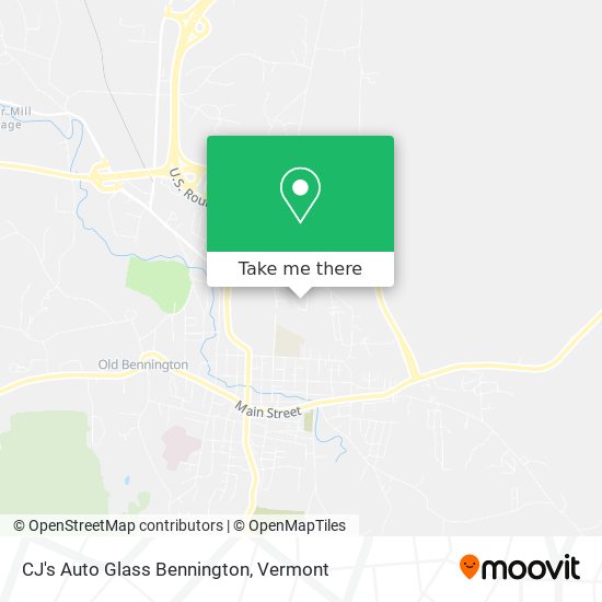 CJ's Auto Glass Bennington map